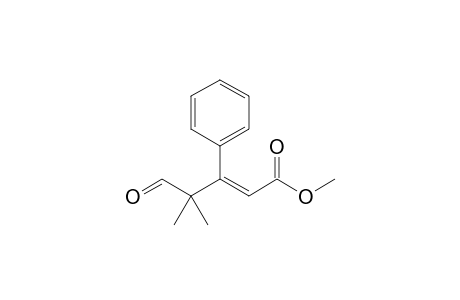 (E)-4,4-dimethyl-5-oxo-3-phenyl-2-pentenoic acid methyl ester