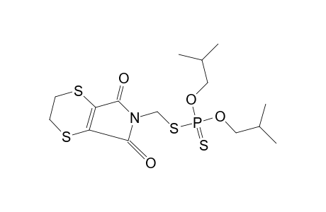 5,6-dihydro-N-(mercaptomethyl)-p-dithiin-2,3-dicarboximide, S-ester with O,O-diisobutyl phosphorodithioate