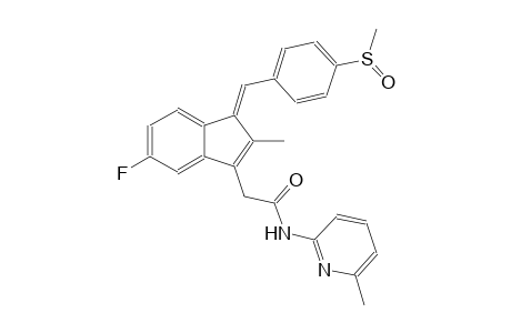 1H-indene-3-acetamide, 5-fluoro-2-methyl-N-(6-methyl-2-pyridinyl)-1-[[4-(methylsulfinyl)phenyl]methylene]-, (1E)-