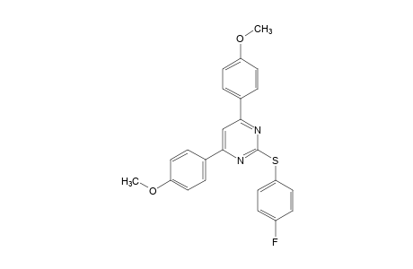 4,6-bis(p-methoxyphenyl)-2-[(p-fluorophenyl)thio]pyrimidine