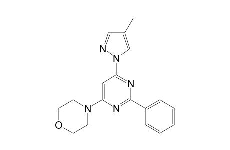 Pyrimidine, 4-(4-methyl-1-pyrazolyl)-6-(4-morpholyl)-2-phenyl-