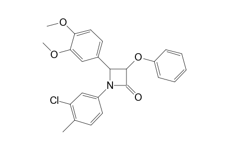 1-(3-Chloranyl-4-methyl-phenyl)-4-(3,4-dimethoxyphenyl)-3-phenoxy-azetidin-2-one