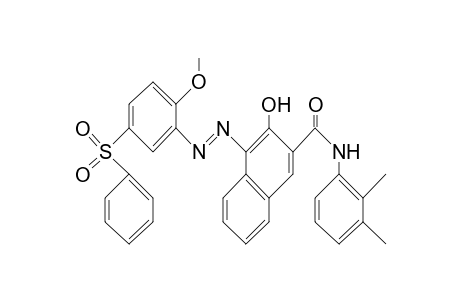 2-Naphthalenecarboxamide, N-(2,3-dimethylphenyl)-3-hydroxy-4-[[2-methoxy-5-(phenylsulfonyl)phenyl]azo]-