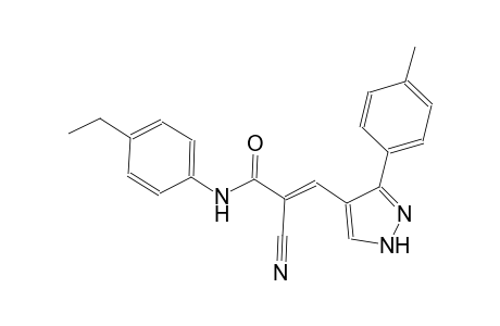 (2E)-2-cyano-N-(4-ethylphenyl)-3-[3-(4-methylphenyl)-1H-pyrazol-4-yl]-2-propenamide