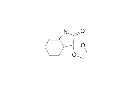 3,3-Dimethoxy-3a,4,5,6-tetrahydro-1H-indol-2-one