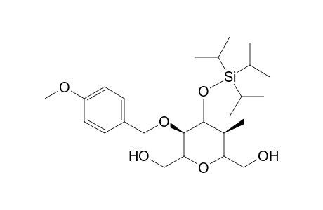 [(2R,3R,4R,5S,6R)-6-Hydroxymethyl-3-(4-methoxy-benzyloxy)-5-methyl-4-triisopropylsilanyloxy-tetrahydro-pyran-2-yl]-methanol