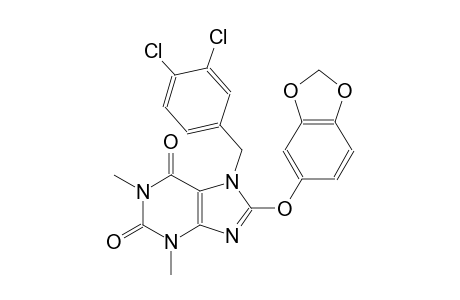 8-(1,3-benzodioxol-5-yloxy)-7-(3,4-dichlorobenzyl)-1,3-dimethyl-3,7-dihydro-1H-purine-2,6-dione