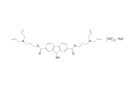 9-hydroxyfluorene-2,7-dicarboxylic acid, bis[3-(diallylamino)propyl] ester, dihydrochloride, hydrated