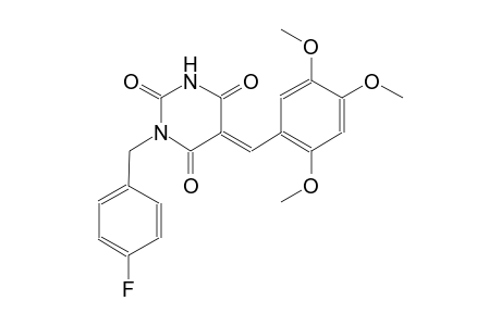 (5E)-1-(4-fluorobenzyl)-5-(2,4,5-trimethoxybenzylidene)-2,4,6(1H,3H,5H)-pyrimidinetrione