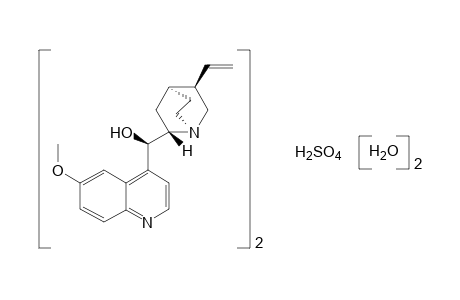 alpha-(6-methoxy-4-quinolyl)-5-vinyl-2-quinuclidinemethanol, sulfate(2:1) (salt), dihydrate