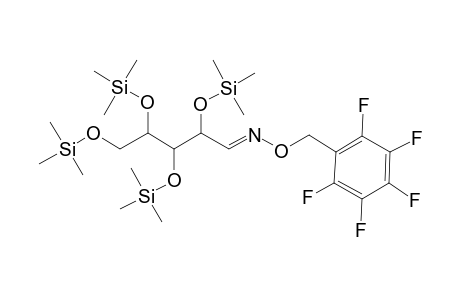 D-Arabinose, tetrakis(trimethylsilyl) ether, pentafluorobenzyloxime (isomer 1)