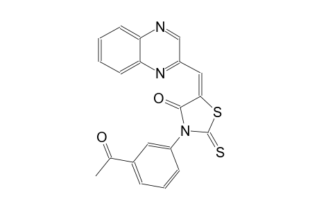 4-thiazolidinone, 3-(3-acetylphenyl)-5-(2-quinoxalinylmethylene)-2-thioxo-, (5E)-