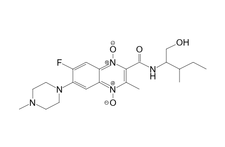 7-Fluoranyl-3-methyl-N-(3-methyl-1-oxidanyl-pentan-2-yl)-6-(4-methylpiperazin-1-yl)-4-oxidanidyl-1-oxidanylidene-quinoxalin-1-ium-2-carboxamide