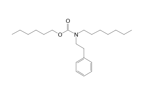 Carbonic acid, monoamide, N-(2-phenylethyl)-N-heptyl-, hexyl ester