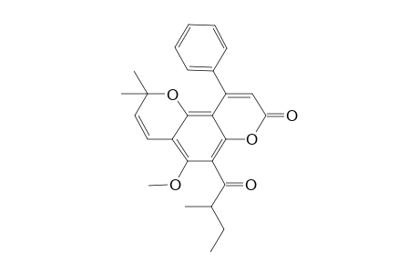 5-METHOXY-2,2-DIMETHYL-6-(2-METHYL-BUTANOYL)-10-PHENYL-2H,8H-BENZO-[1,2-B:3,4-B']-DIPYRAN-8-ONE