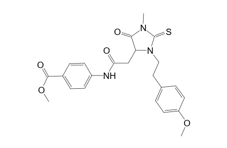 Methyl 4-[({3-[2-(4-methoxyphenyl)ethyl]-1-methyl-5-oxo-2-thioxo-4-imidazolidinyl}acetyl)amino]benzoate