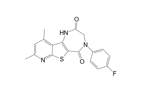 4-(4-Fluorophenyl)-8,10-dimethyl-3,4-dihydro-1H-pyrido[3',2':4,5]thieno[3,2-e][1,4]diazepine-2,5-dione