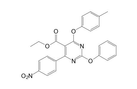 6-(p-nitrophenyl)-2-phenoxy-4-(p-tolyloxy)-5-pyrimidinecarboxylic acid, ethyl ester