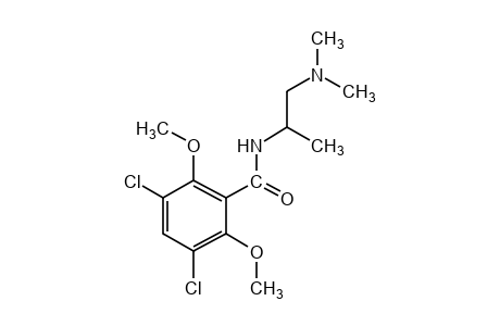 3,5-dichloro-2,6-dimethoxy-N-[2-(dimethylamino)-1-methylethyl]benzamide