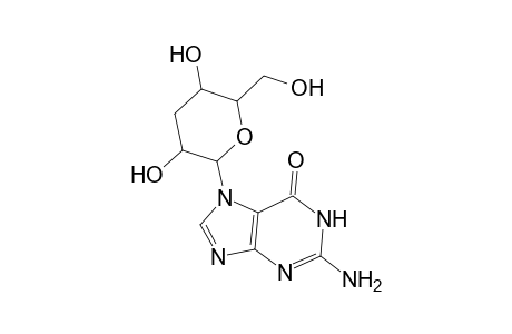 1H-6-Purinone,6,7-dihydro-2-amino-7-[3,5-dihydroxy-6-(hydroxymethyl)tetrahydro-2H-2-pyranyl]