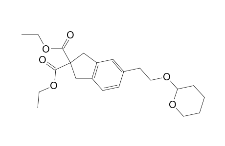 2H-Indene-2,2-dicarboxylic acid, 1,3-dihydro-5-[2-[(tetrahydro-2H-pyran-2-yl)oxy]ethyl]-, diethyl ester