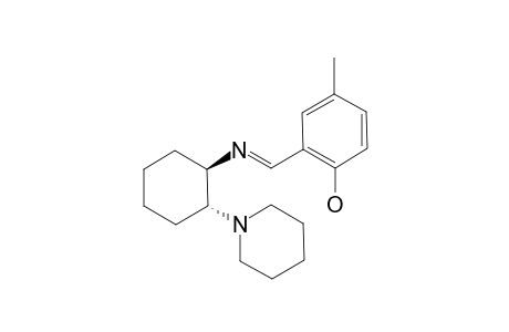 4-Methyl-2-({[(1R,2R)-2-(piperidin-1-yl)cyclohexyl]imino}methyl)phenol