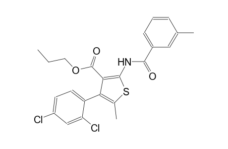 propyl 4-(2,4-dichlorophenyl)-5-methyl-2-[(3-methylbenzoyl)amino]-3-thiophenecarboxylate