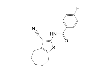 N-(3-cyano-5,6,7,8-tetrahydro-4H-cyclohepta[b]thien-2-yl)-4-fluorobenzamide