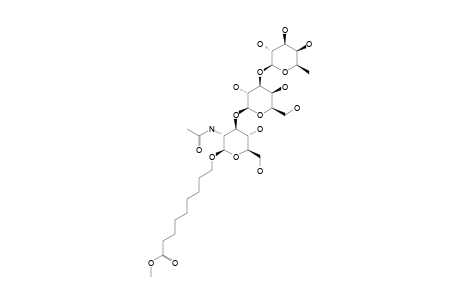 8-METHOXYCARBONYLOCTYL-2-O-[3-O-(ALPHA-L-FUCOPYRANOSYL)-BETA-D-GALACTOPYRANOSYL]-2-N-ACETAMIDO-2-DEOXY-BETA-D-GLUCOPYRANOSIDE;LEWIS-D-TRISACCHARIDE