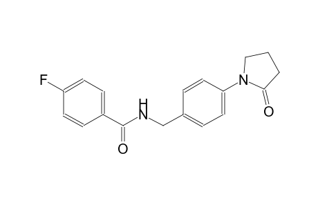 4-fluoro-N-[4-(2-oxo-1-pyrrolidinyl)benzyl]benzamide