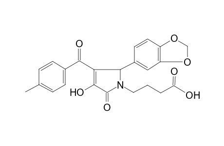 4-[2-(1,3-benzodioxol-5-yl)-4-hydroxy-3-(4-methylbenzoyl)-5-oxo-2,5-dihydro-1H-pyrrol-1-yl]butanoic acid