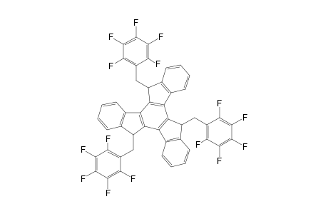 syn-5,10,15-Tris(2,3,4,5,6-pentafluorophenylmethyl)-10,15-dihydro-5H-diindeno[1,2-a;1',2'-c]fluorene