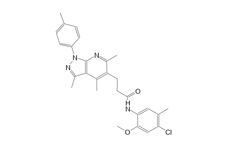 1H-pyrazolo[3,4-b]pyridine-5-propanamide, N-(4-chloro-2-methoxy-5-methylphenyl)-3,4,6-trimethyl-1-(4-methylphenyl)-