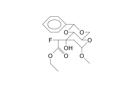 Methyl 4,6-O-benzylidene-2-deoxy-3-C-([R]-[ethoxycarbonyl]-fluoromethyl).alpha.-D-hexopyranoside