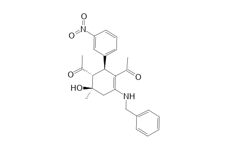1-[(4R,5R,6S)-5-Acetyl-2-benzylamino-4-hydroxy-4-methyl-6-(3-nitro-phenyl)-cyclohex-1-enyl]-ethanone