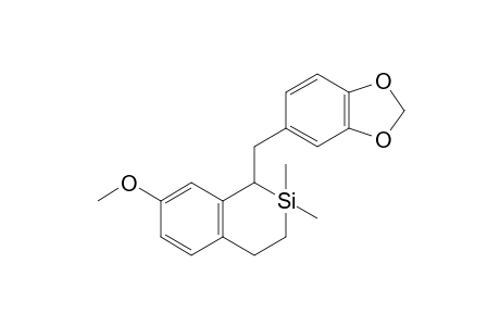1-(4,5-Methylenedioxyphenylmethyl)-7-methoxy-2-sila-2,2-dimethyl-tetralin