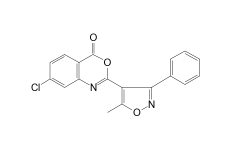 7-chloro-2-(5-methyl-3-phenyl-4-isoxazolyl]-4H-3,1-benzoxazin-4-one