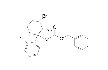 (E)-6-Bromo-2-(o-chlorophenyl)-2-[(benzyloxycarbonyl)methylamino]cyclohexanone