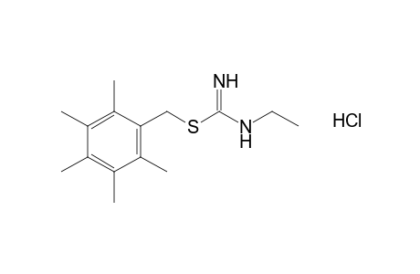 3-ethyl-2-(2,3,4,5,6-pentamethylbenzyl)-2-thiopseudourea, monohydrochloride
