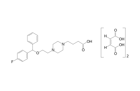 4-{2-[(p-fluorophenyl)phenylmethoxy]ethyl}-1-piperazinebutyric acid, maleate(1:2)