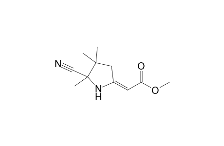 Acetic acid, (5-cyano-4,4,5-trimethylpyrrolidin-2-ylidene)-, methyl ester