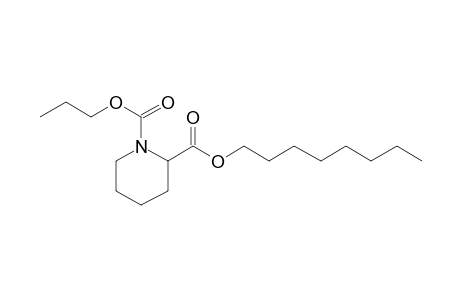 Pipecolic acid, N-propoxycarbonyl-, octyl ester