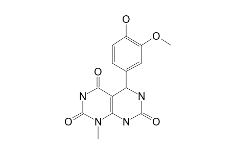 5-(4-Hydroxy-3-methoxyphenyl)-1-methyl-3H,5H,6H,8H-[1,3]diazino[4,5-D]pyrimidine-2,4,7-trione