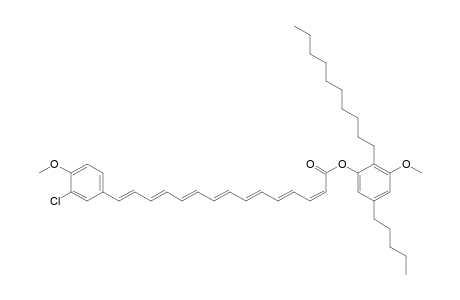 2,4,6,8,10,12,14-Pentadecaheptaenoic acid, 15-(3-chloro-4-methoxyphenyl)-, 2-decyl-3-methoxy-5-pentylphenyl ester