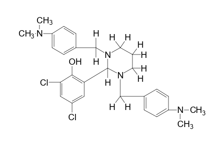 2-{1,3-bis[p-(dimethylamino)benzyl]hexahydro-2-pyrimidinyl}-4,6-dichlorophenol
