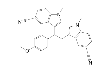 3,3'-(1-(4-Methoxyphenyl)ethane-1,2-diyl)bis(1-methyl-1H-indole-5-carbonitrile)