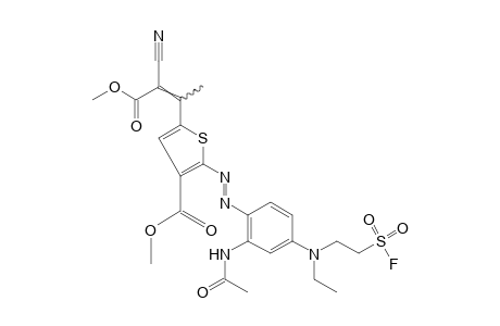 5-{{2-ACETAMIDO-4-[ETHYL[2-(FLUOROSULFONYL)ETHYL]AMINO}PHENYL}AZO}-4-CARBOXY-alpha-CYANO-beta-METHYL-2-THIOPHENEACRYLIC ACID, DIMETHYL ESTER