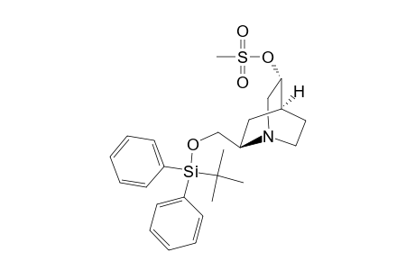 syn-(1S,2R,4S,5R)-2-(tert-Butyldiphenylsiloxymethyl)-5-(methanesulfonyloxy)-1-azabicyclo[2.2.2]octane