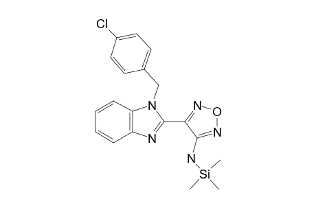 4-[1-(4-Chlorobenzyl)-1H-benzimidazol-2-yl]-1,2,5-oxadiazol-3-amine, 1tms derivative