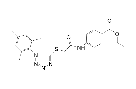 benzoic acid, 4-[[[[1-(2,4,6-trimethylphenyl)-1H-tetrazol-5-yl]thio]acetyl]amino]-, ethyl ester
